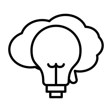 Bir ampulün çizgi çizimi