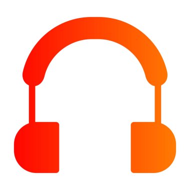 vektör kulaklıkları düz simge