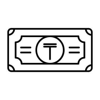 Bill Doları simgesi vektörü beyaz arkaplanda izole edildi, fatura işareti, işaret, çizgi ve doğrusal işaret, şekildeki logo biçimi