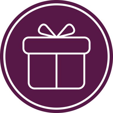 Hediye kutusu ile yay simgesi