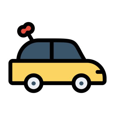 araç taksi vektör simgesi
