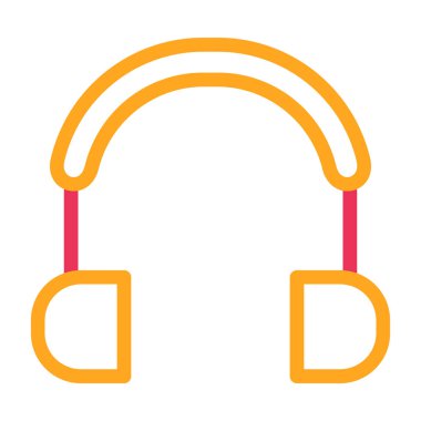 Kulaklık. Web simgesi basit illüstrasyon