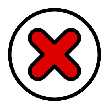 vektör düz simgesini iptal et