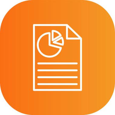 vektör raporu düz simgesi