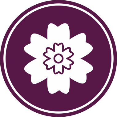 Çiçek. Web simgesi basit tasarım