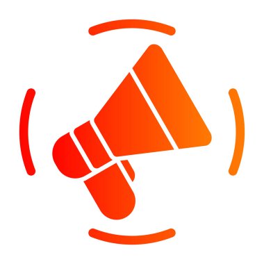 megafon ikonu. Vektör illüstrasyonu