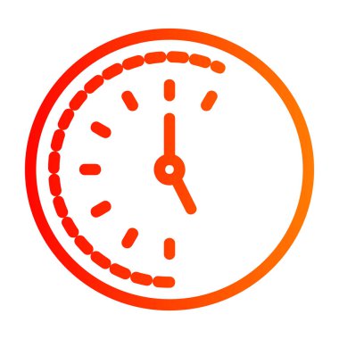 Saat simgesi vektör illüstrasyonu