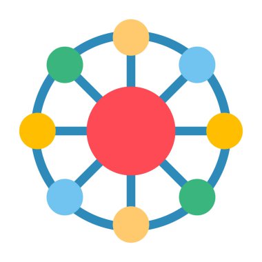 Bir diyagram simgesinin vektör illüstrasyonu