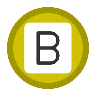 Para harfi simgesi, vektör illüstrasyonu