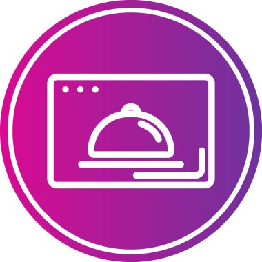 Yemek ve yemek. Web simgesi