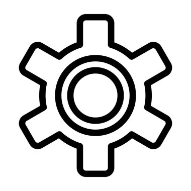 Sikke ayarları ikon ana hatları vektörü. dişli ayarları. servis takımı