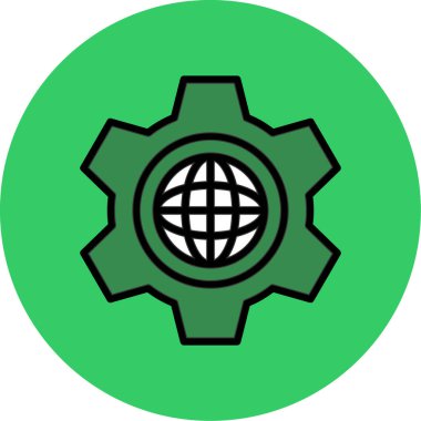 genel ağ simgesi, vektör illüstrasyonu