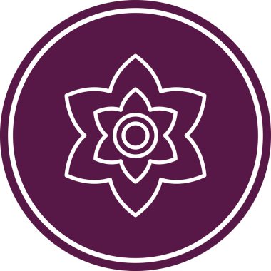 Eşsiz Çiçek Vektörü Kabartma Simgesi