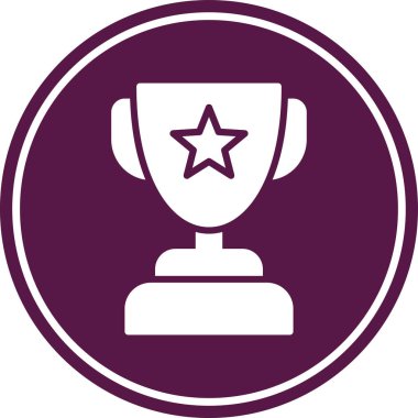 Kupa. Basit web simgesi tasarımı. vektör illüstrasyonu