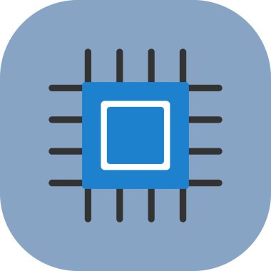 İşlemci. Web simgesi vektör illüstrasyonu