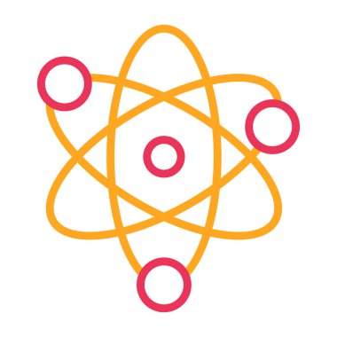 atom simgesi vektör illüstrasyonu