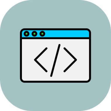 Tarayıcı web geliştirme simgesi - taslak biçimi