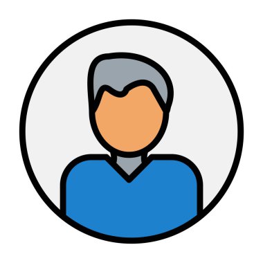 erkek avatar simgesi, kullanıcı profili vektör illüstrasyon tasarımı