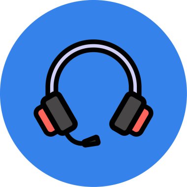 Kulaklık. Web simgesi basit illüstrasyon