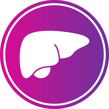 karaciğer simge vektör çizim