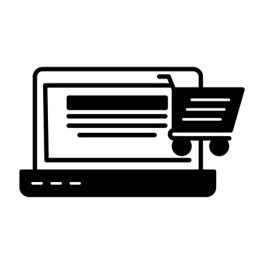 Alışveriş Sepeti Simge Vektör Çizim Tasarımı