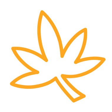 Marihuana kenevir logosu dizaynı bırakır. vektör illüstrasyonu