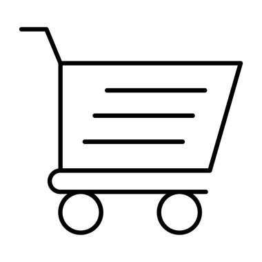 Alışveriş arabası ikon vektörü. taslak alışveriş işareti.