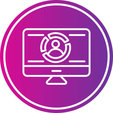 vektör lcd simgesi illüstrasyonu