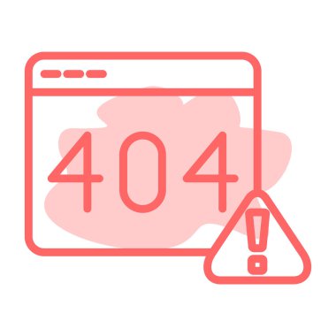 Hata 404 simgesi, vektör illüstrasyonu