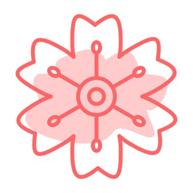 Çiçek. Web simgesi basit illüstrasyon