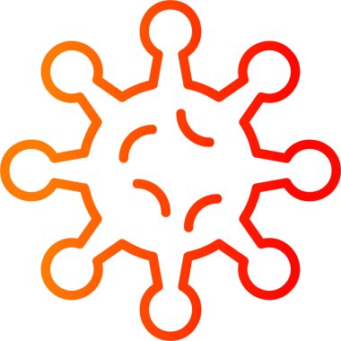 Virüs bakteri simgesi vektör illüstrasyonu