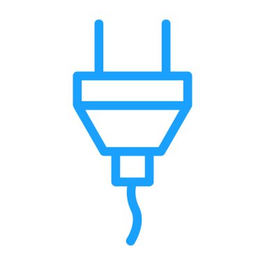 Beyaz arkaplanda elektrik prizi simgesi. izole vektör sembolü