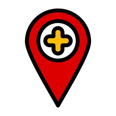 gps konum simgesi, düz biçim