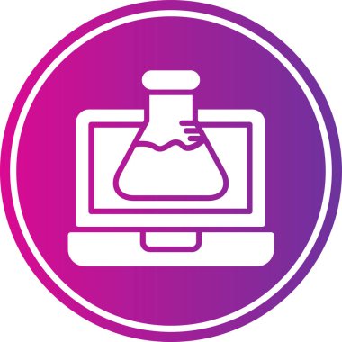 Dizüstü bilgisayar simgesi vektör çizimi