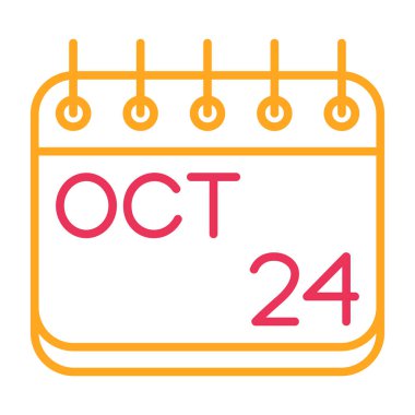 Ekim simgesinin numarasına sahip takvim