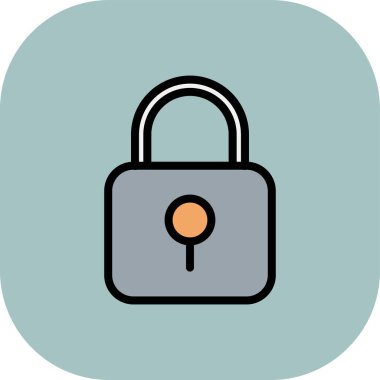 vektör asma kilit çizimi