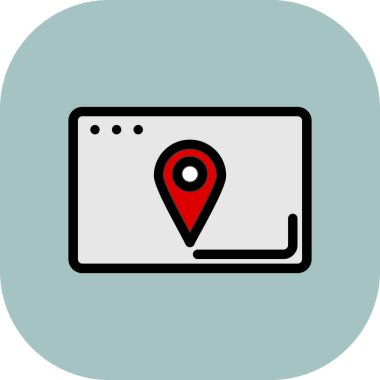 konum simgesi vektör illüstrasyonu