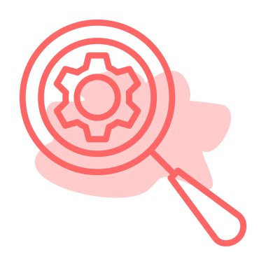 İzole edilmiş tek bir vites tekeri simgesinin vektör çizimi