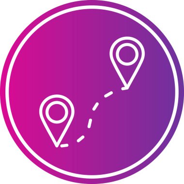 Bir harita simgesinin vektör illüstrasyonu