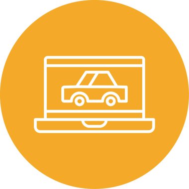 Araba ikonu. Basit resimleme