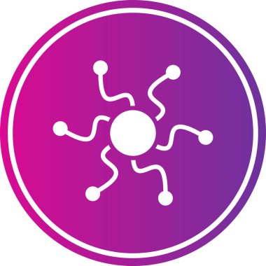 Benzersiz Moleküler Yapı Vektörü Kabartma Simgesi