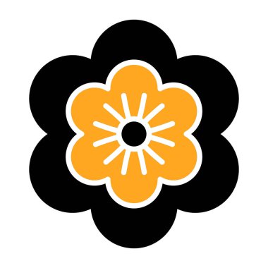 izole çiçek simgesi resmi