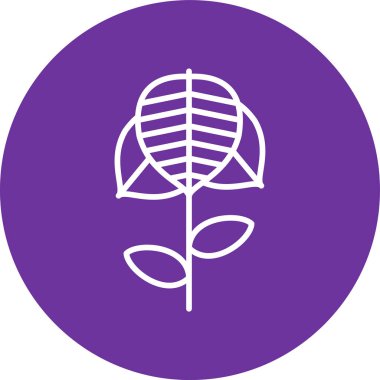 Bir yaprak simgesinin vektör illüstrasyonu