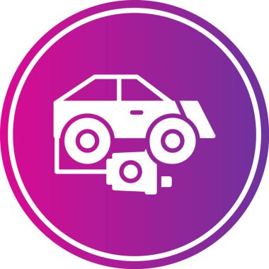 - Araba. Web simgesi basit illüstrasyon