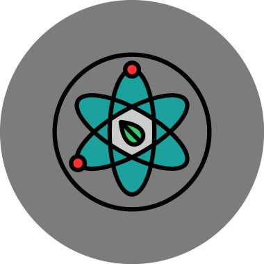 atom simgesi vektör illüstrasyonu