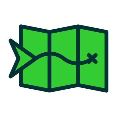 yeşil ve mavi vektör simgesi beyaz arkaplanda izole edildi