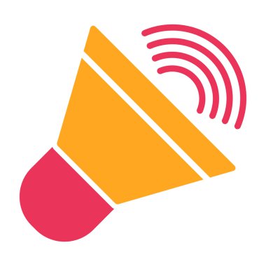 megafon basit simgesi, vektör çizim