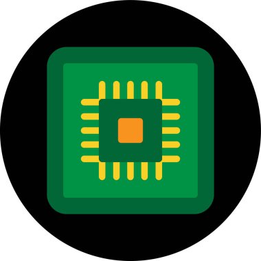 Devre kartı simgesi. vektör illüstrasyonu