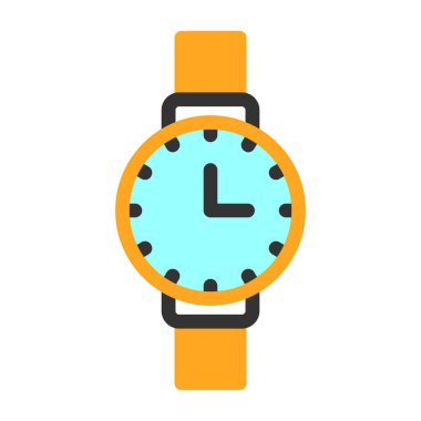 Web ve mobil uygulama tasarımınız için beyaz arkaplanda izole edilmiş saat simgesi vektörü