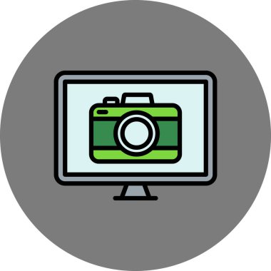 fotoğraf simgesi vektör illüstrasyonu